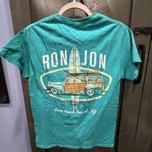 Ron Jon Teal Crewneck Surf Shop Tee